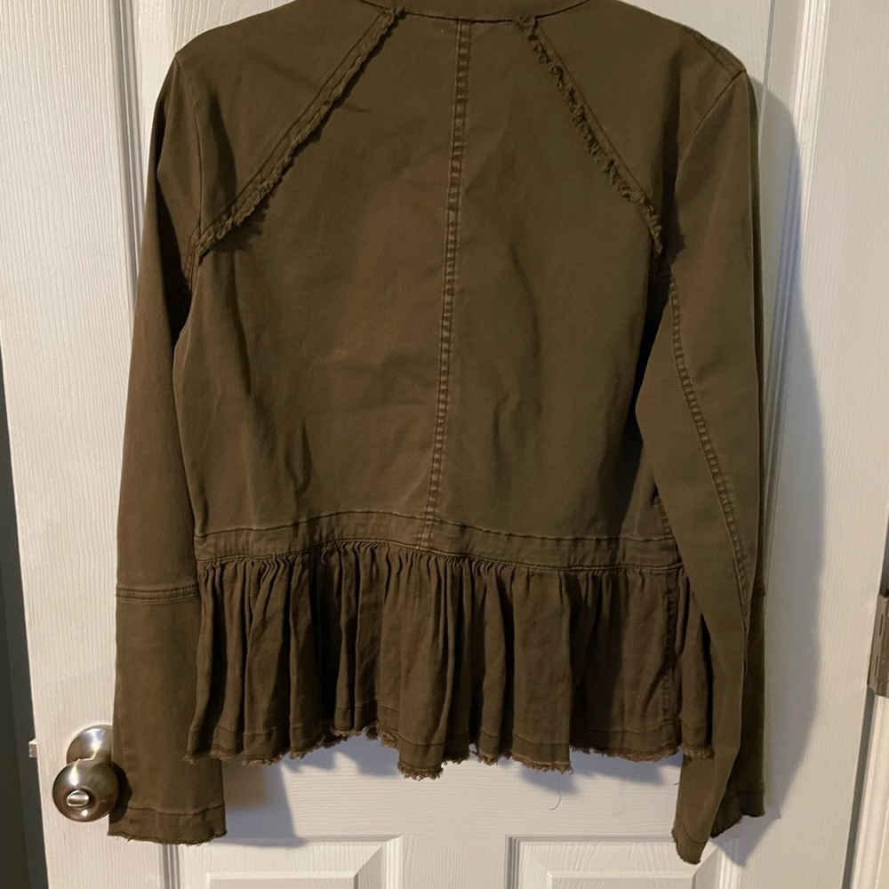 Free People Military Jacket Olive Green - Picture 4 of 9
